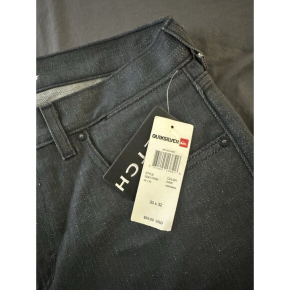 Quiksilver Men’s Jeans Revolver Straight Fit Size 33 x 32 New - Picture 8 of 14